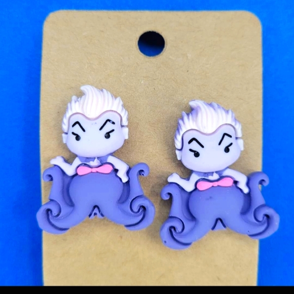 Ursula Little Mermaid Acrylic Stud Earrings - Picture 1 of 1